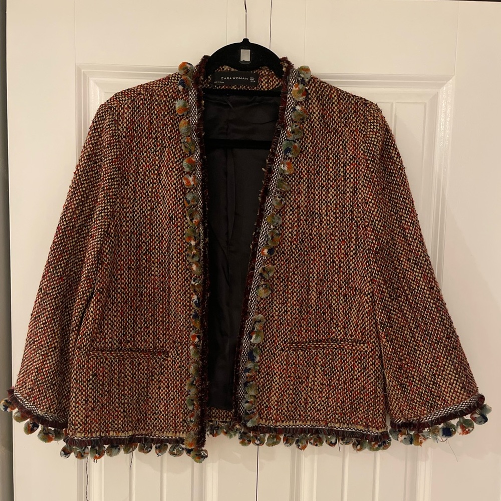 Zara Blazer with Pom Pom details